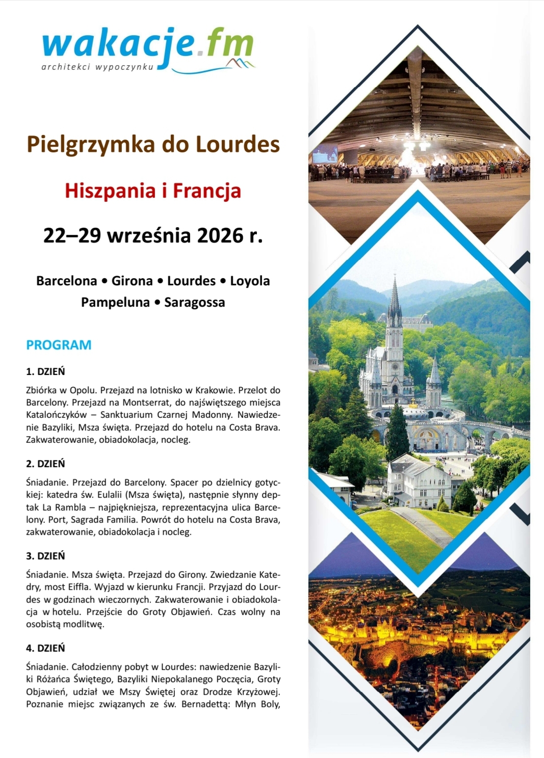 Parafialna pielgrzymka do Lourdes (wrzesień 2026)