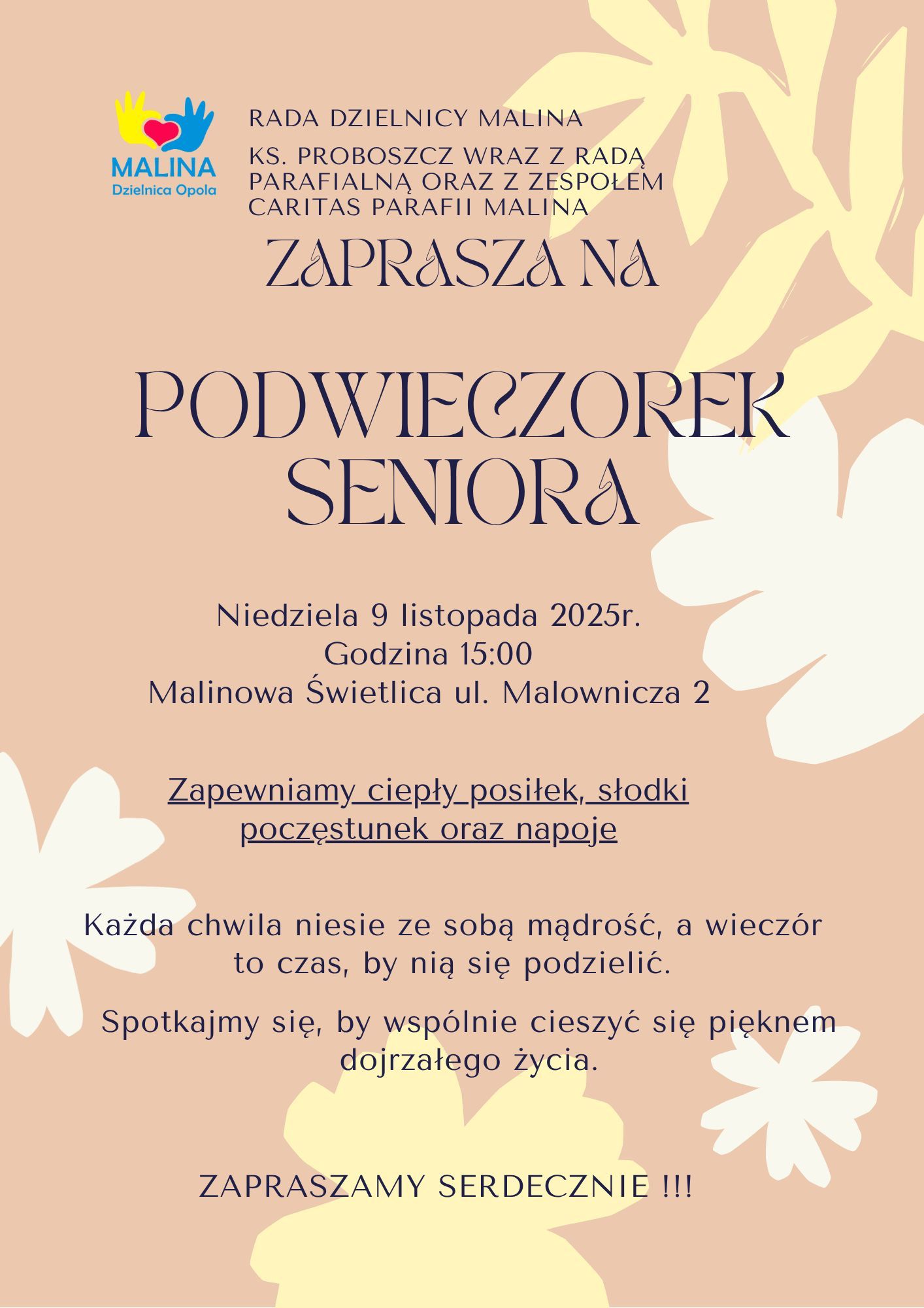 Zaproszenie na Podwieczorek Seniora